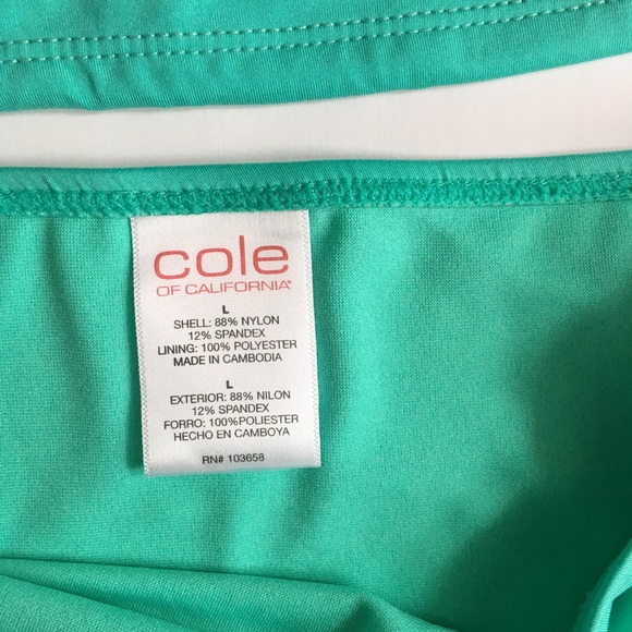 Cole Of California Womens SwimSuit 2 Piece SZ L-C6 - Picture 5 of 8